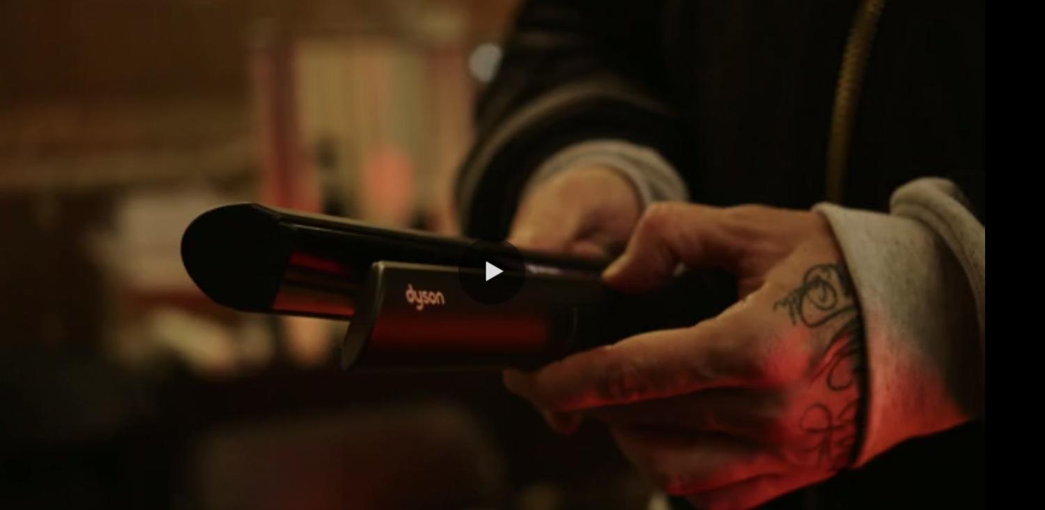 Dyson coralle styler in the hands of Anthony Turner